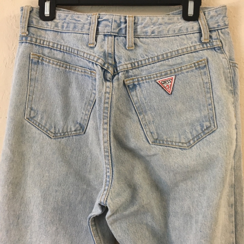 Guess By Georges Marciano High Rise Jeans Sz 32 Straight Leg 100% Cotton Vintage - Picture 6 of 12